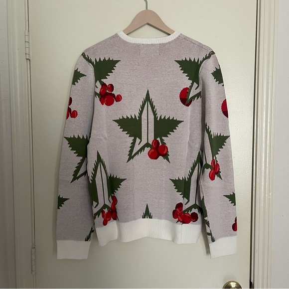 Jeffree Star White Winter Leaf Sweater Unisex - Picture 2 of 4